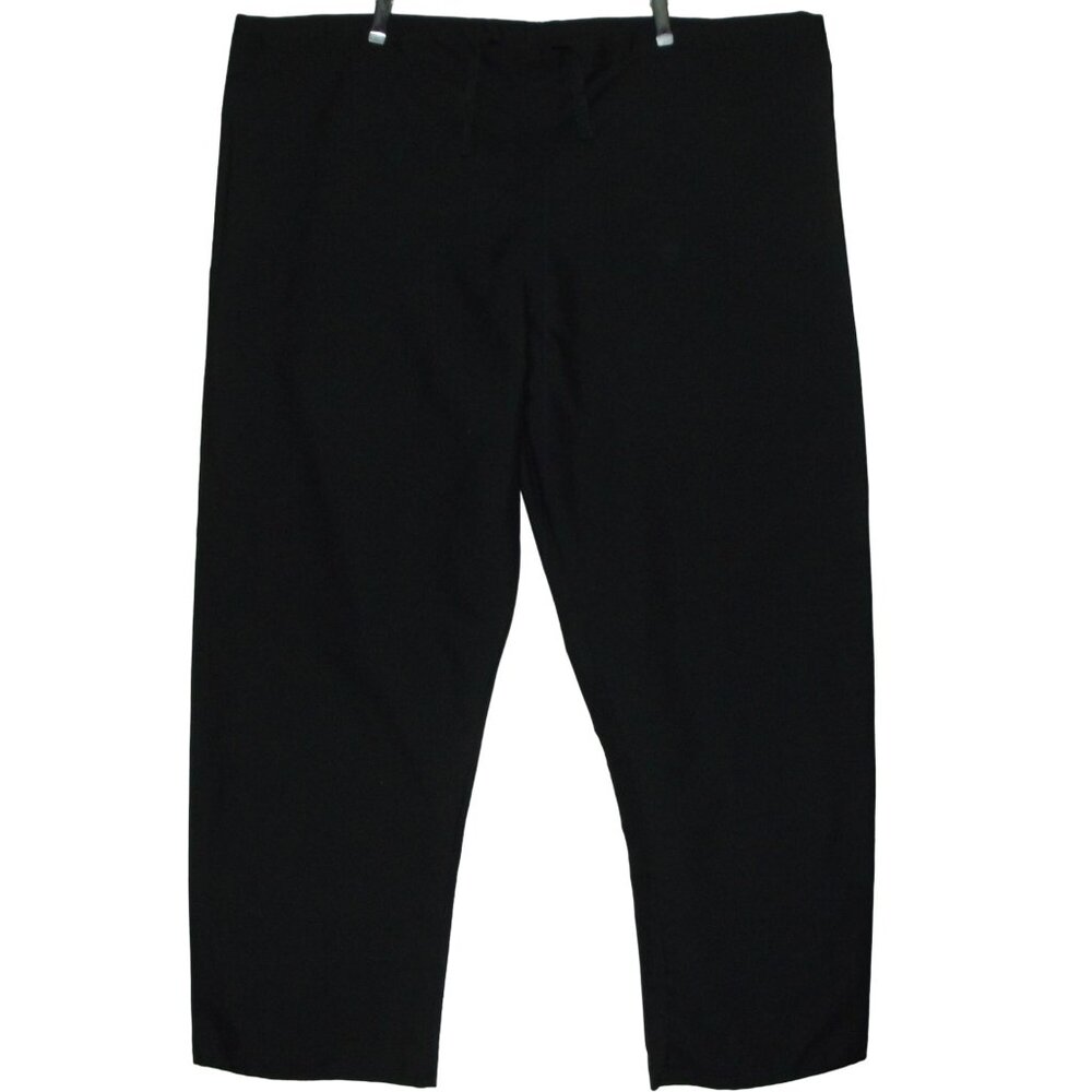 Fundalmentals Scrubs Pants Unisex XXL x 32" by White Swan Black Drawstring Cargo